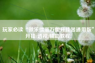 玩家必读“微乐掼蛋万能开挂器通用版”开挂(透视)辅助教程!