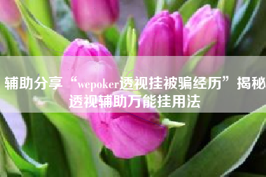辅助分享“wepoker透视挂被骗经历”揭秘透视辅助万能挂用法