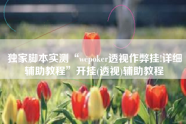 独家脚本实测“wepoker透视作弊挂!详细辅助教程	”开挂(透视)辅助教程