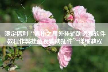 限定福利“德扑之星外挂辅助透视软件教程作弊挂透视辅助插件	”详细教程