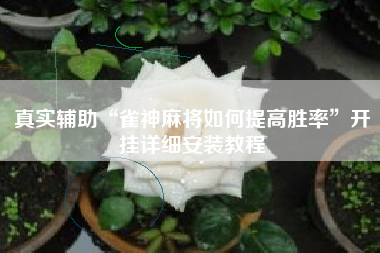 真实辅助“雀神麻将如何提高胜率	”开挂详细安装教程