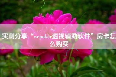 实测分享“wepoker透视辅助软件”房卡怎么购买