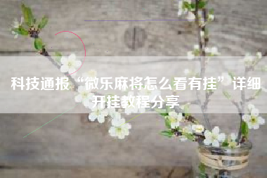 科技通报“微乐麻将怎么看有挂”详细开挂教程分享