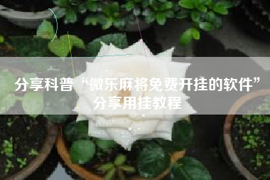 分享科普“微乐麻将免费开挂的软件	”分享用挂教程