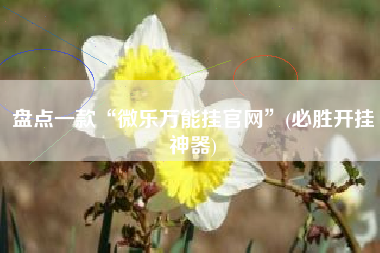 盘点一款“微乐万能挂官网	”(必胜开挂神器)