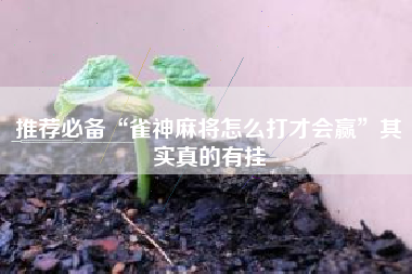 推荐必备“雀神麻将怎么打才会赢	”其实真的有挂