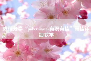 教程分享“pokermaster有没有挂	”开挂详细教学