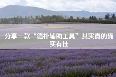 分享一款“德扑辅助工具	”其实真的确实有挂