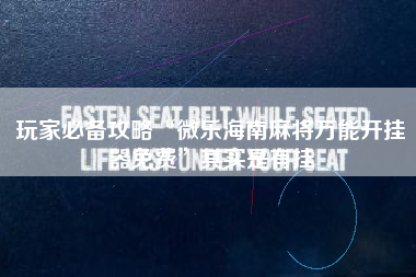 玩家必备攻略“微乐海南麻将万能开挂器免费	”其实是有挂