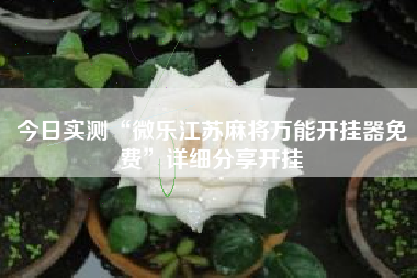 今日实测“微乐江苏麻将万能开挂器免费	”详细分享开挂