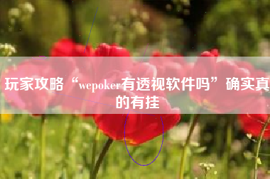 玩家攻略“wepoker有透视软件吗”确实真的有挂