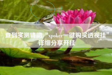 查到实测辅助“xpoker一键购买透视挂	”详细分享开挂