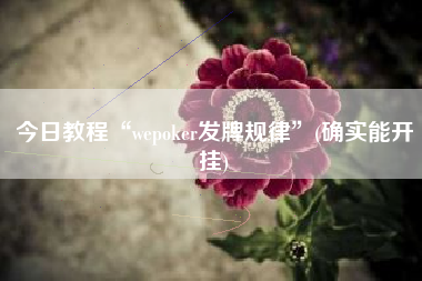 今日教程“wepoker发牌规律	”(确实能开挂)