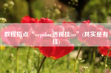 教程指点“wepoker透视挂ios”(其实是有挂)