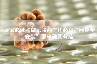 玩家必读“微乐陕西三代必赢神器免费安装”原来确实有挂