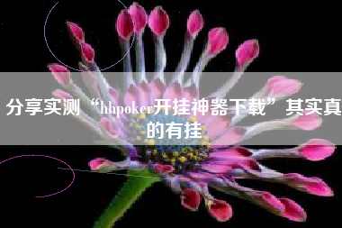 分享实测“hhpoker开挂神器下载	”其实真的有挂
