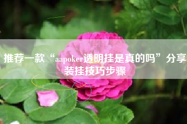推荐一款“aapoker透明挂是真的吗	”分享装挂技巧步骤