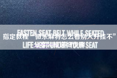 指定教程“微乐麻将怎么看别人开挂不	”分享装挂详细步骤