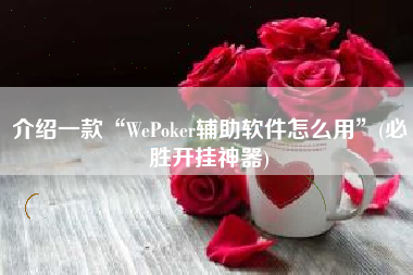 介绍一款“WePoker辅助软件怎么用”(必胜开挂神器)